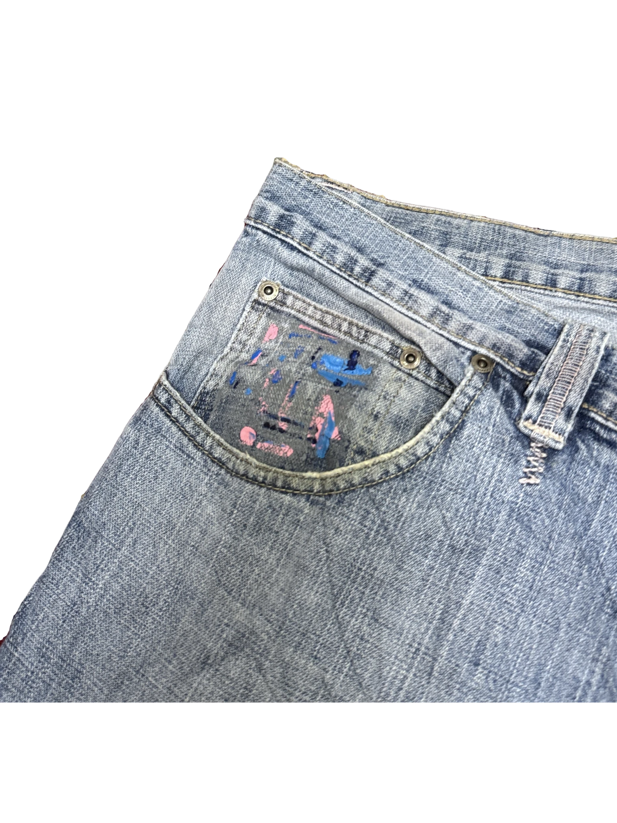 [V1141] Vintage y2k Miskeen blaue baggy jeans