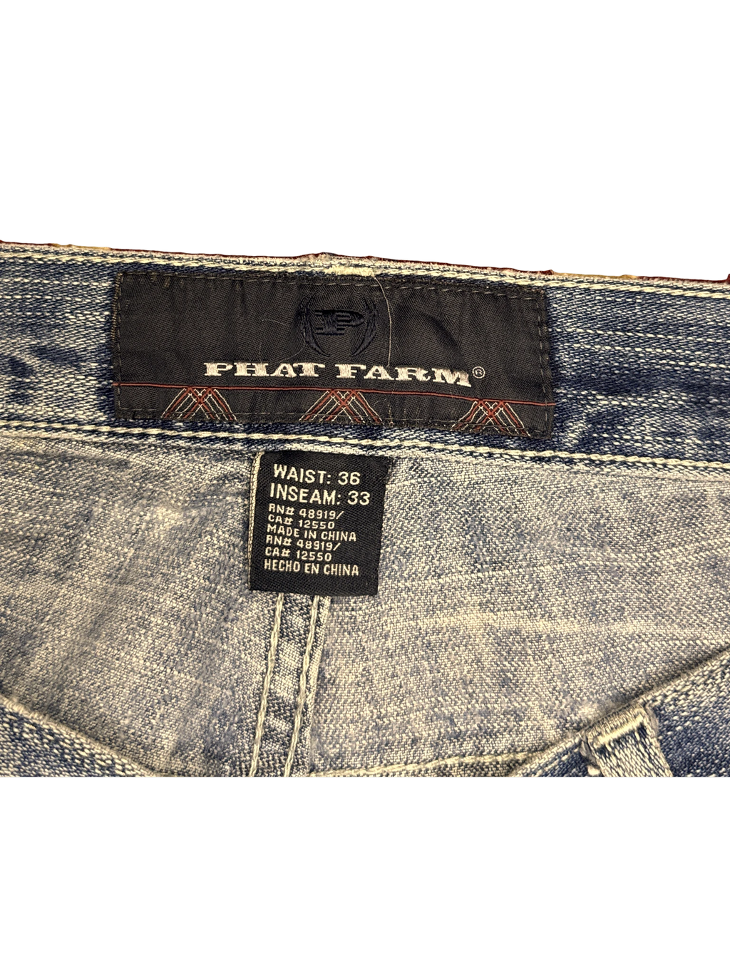 [V1146] Vintage y2k Phat Farm blaue baggy jeans