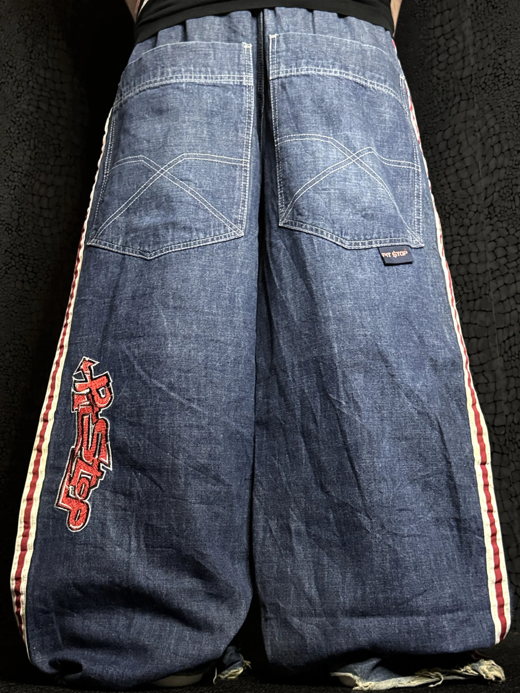 [V1147] Vintage y2k Pitstop marineblaue baggy jeans