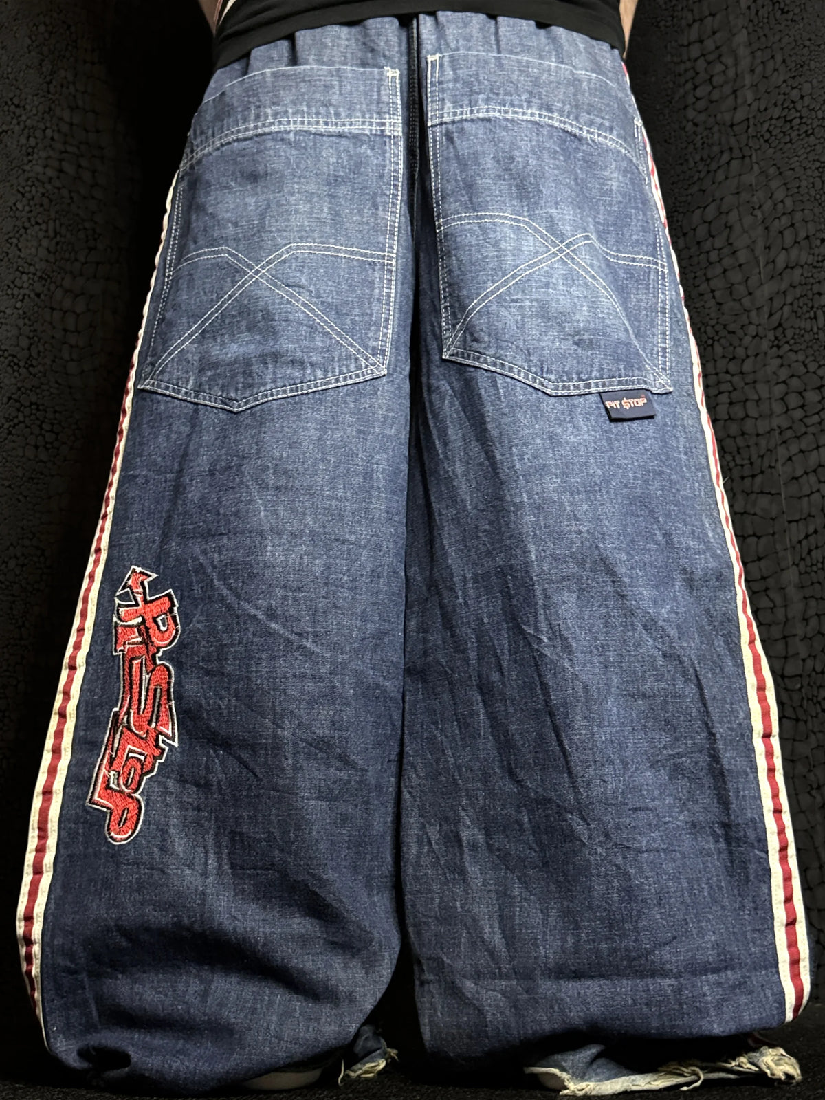 [V1147] Vintage y2k Pitstop marineblaue baggy jeans