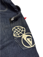 [V1150] Vintage y2k Quiksilver marineblaue baggy jeans