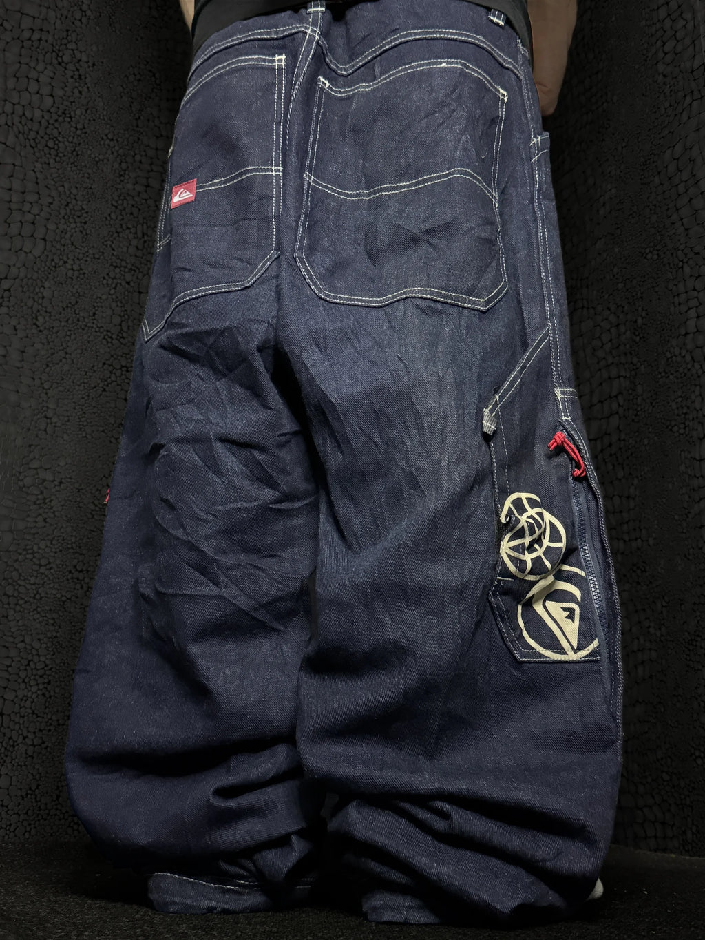 [V1150] Vintage y2k Quiksilver marineblaue baggy jeans