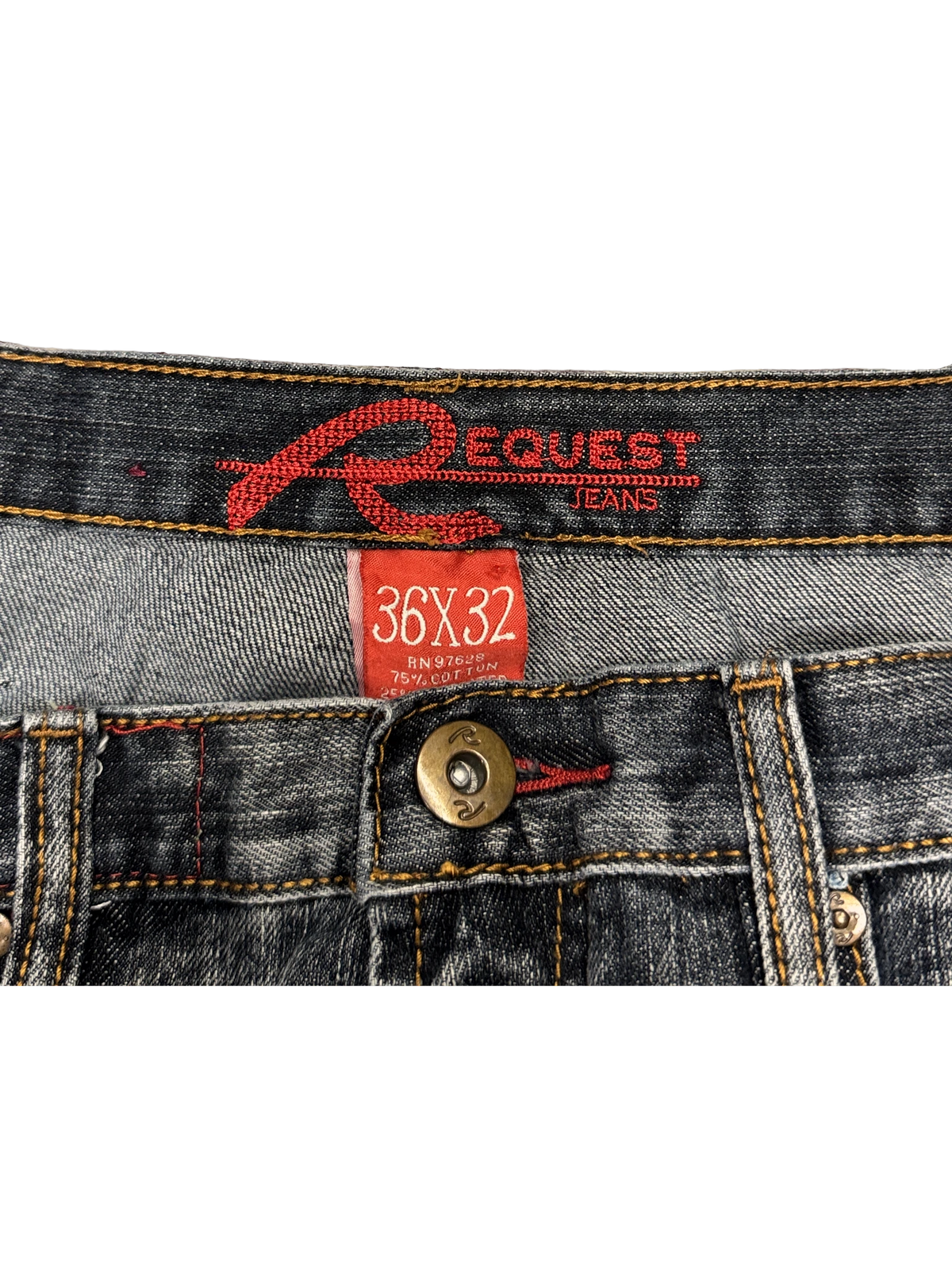 [V1151] Vintage y2k Request blaue baggy jeans
