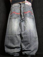 [V1151] Vintage y2k Request blaue baggy jeans