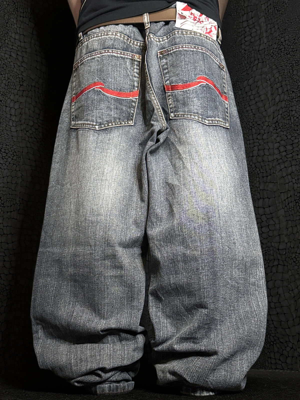 [V1151] Vintage y2k Request blaue baggy jeans