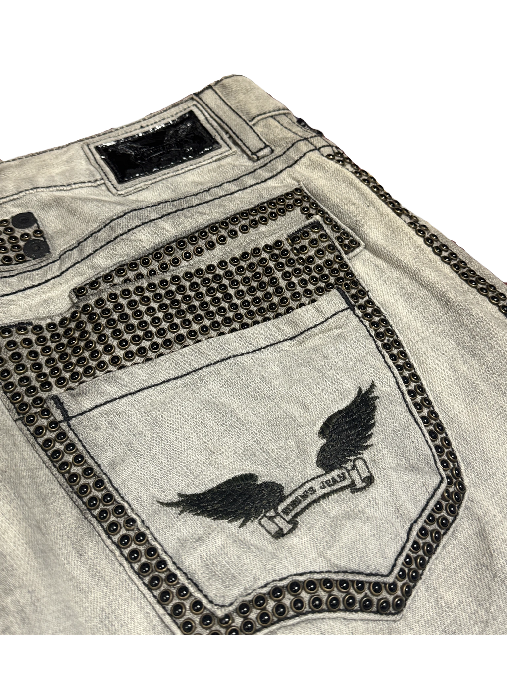 [V1152] Vintage y2k Robins Jeans graue straight jeans