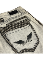 [V1152] Vintage y2k Robins Jeans graue straight jeans