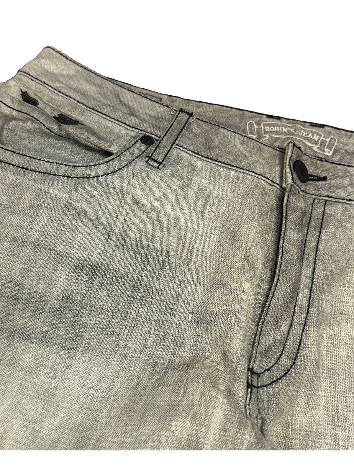[V1152] Vintage y2k Robins Jeans graue straight jeans