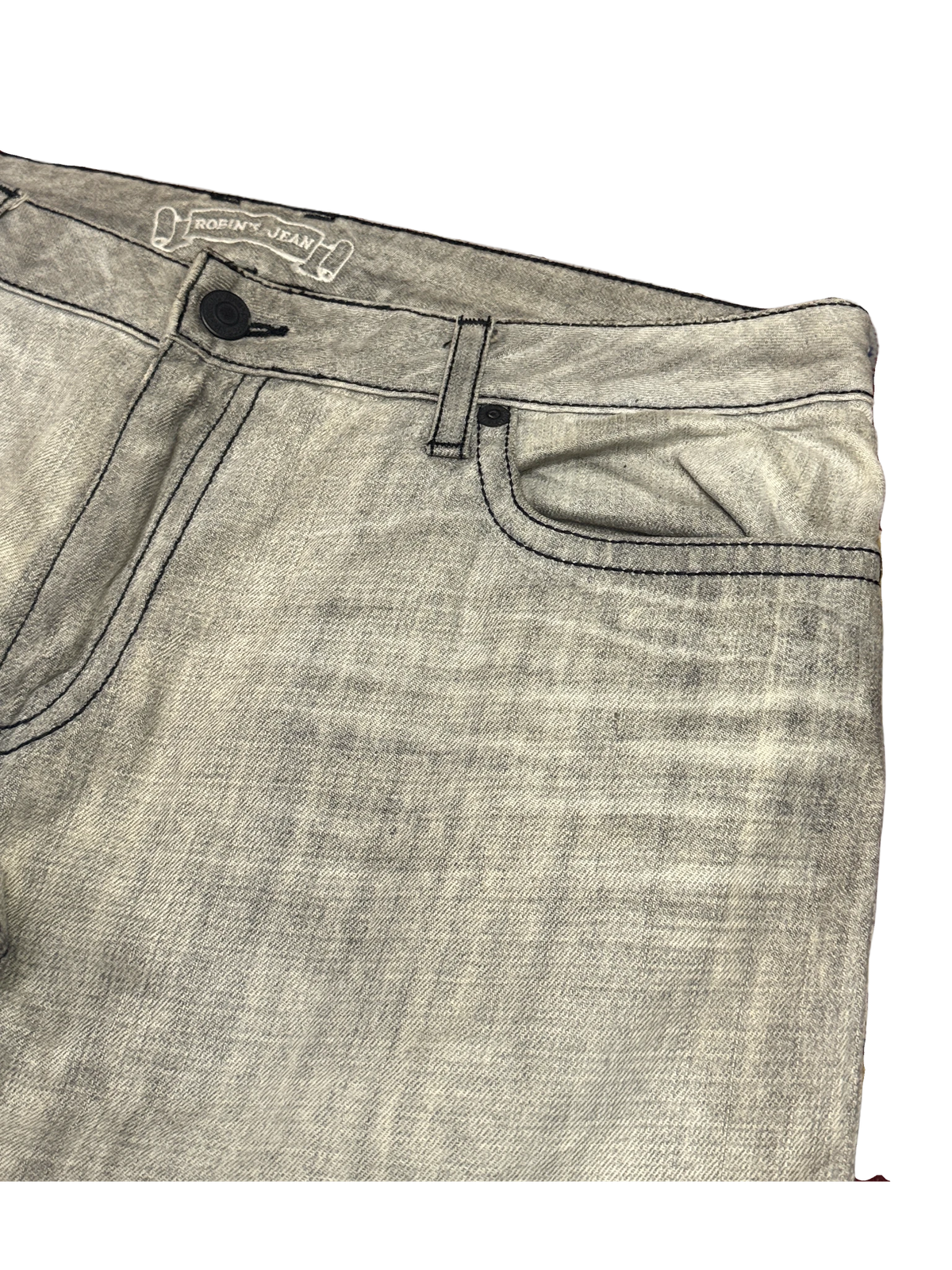 [V1152] Vintage y2k Robins Jeans graue straight jeans