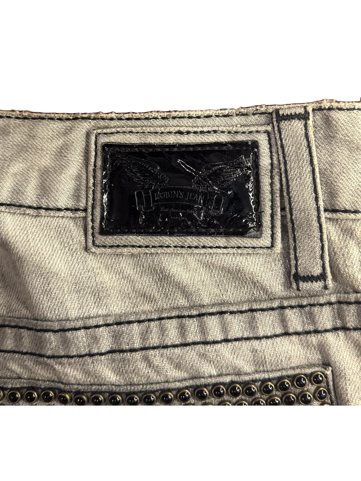 [V1152] Vintage y2k Robins Jeans graue straight jeans