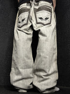 [V1152] Vintage y2k Robins Jeans graue straight jeans