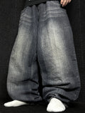 [V1158] Vintage y2k Royal Blue marineblaue baggy jeans