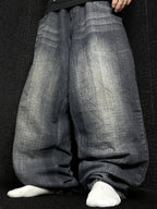 [V1158] Vintage y2k Royal Blue marineblaue baggy jeans