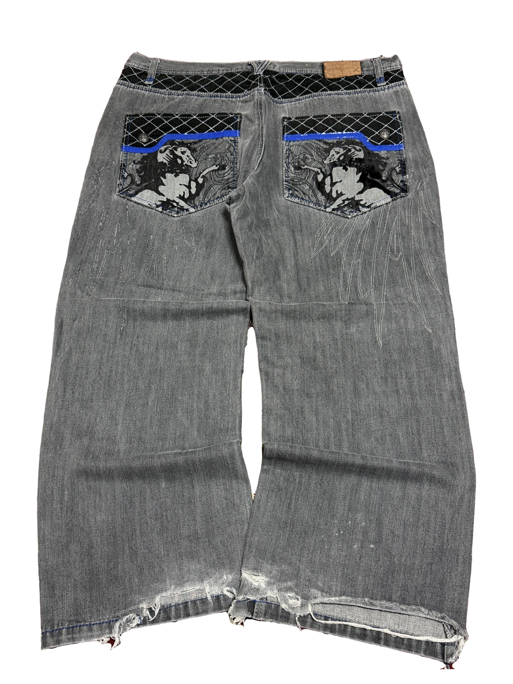 [V1159] Vintage y2k Russo graue baggy jeans