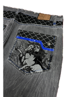 [V1159] Vintage y2k Russo graue baggy jeans