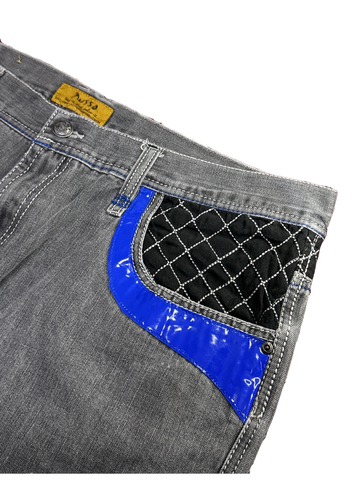 [V1159] Vintage y2k Russo graue baggy jeans