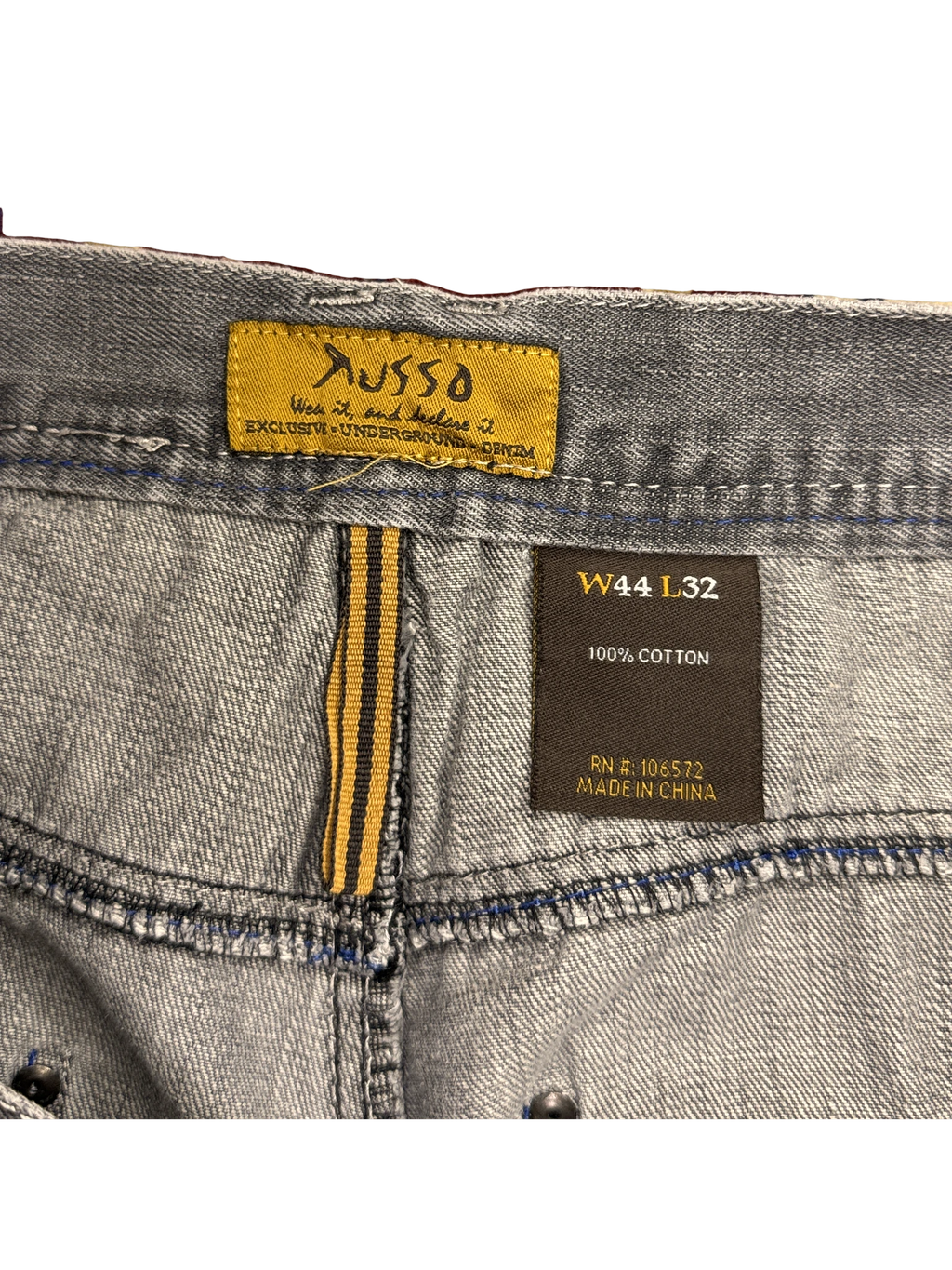 [V1159] Vintage y2k Russo graue baggy jeans