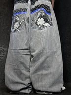 [V1159] Vintage y2k Russo graue baggy jeans