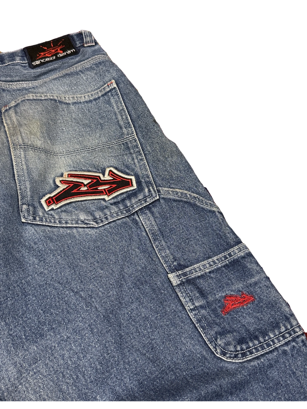 [V1160] Vintage y2k Sancezz blaue baggy jeans