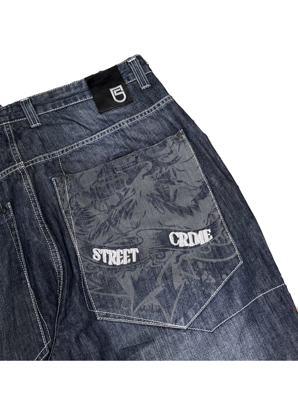 [V1162] Vintage y2k Shock 5 marineblaue baggy jeans