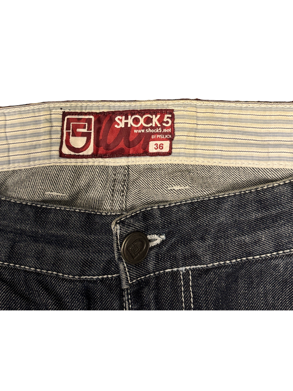 [V1162] Vintage y2k Shock 5 marineblaue baggy jeans