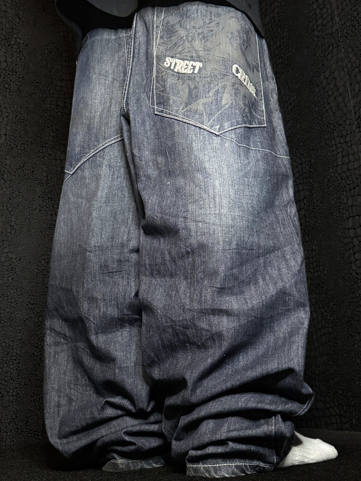 [V1162] Vintage y2k Shock 5 marineblaue baggy jeans