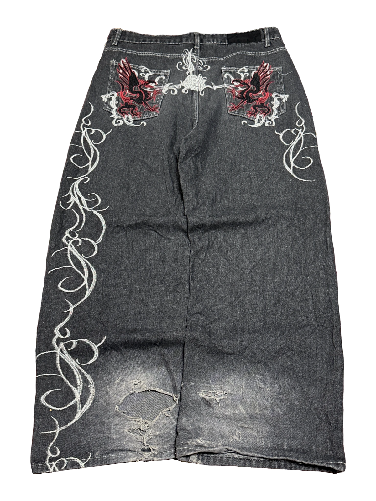 [V1175] Vintage y2k unbranded graue baggy jeans (Dupe)