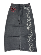 [V1175] Vintage y2k unbranded graue baggy jeans (Dupe)