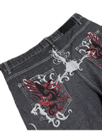 [V1175] Vintage y2k unbranded graue baggy jeans (Dupe)