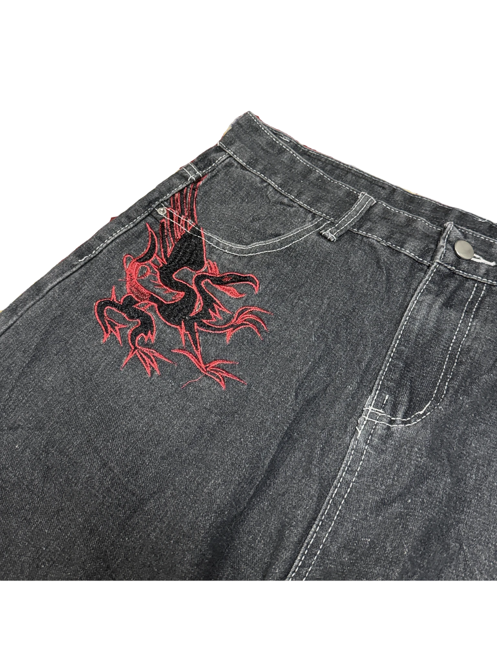 [V1175] Vintage y2k unbranded graue baggy jeans (Dupe)