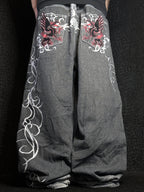 [V1175] Vintage y2k unbranded graue baggy jeans (Dupe)