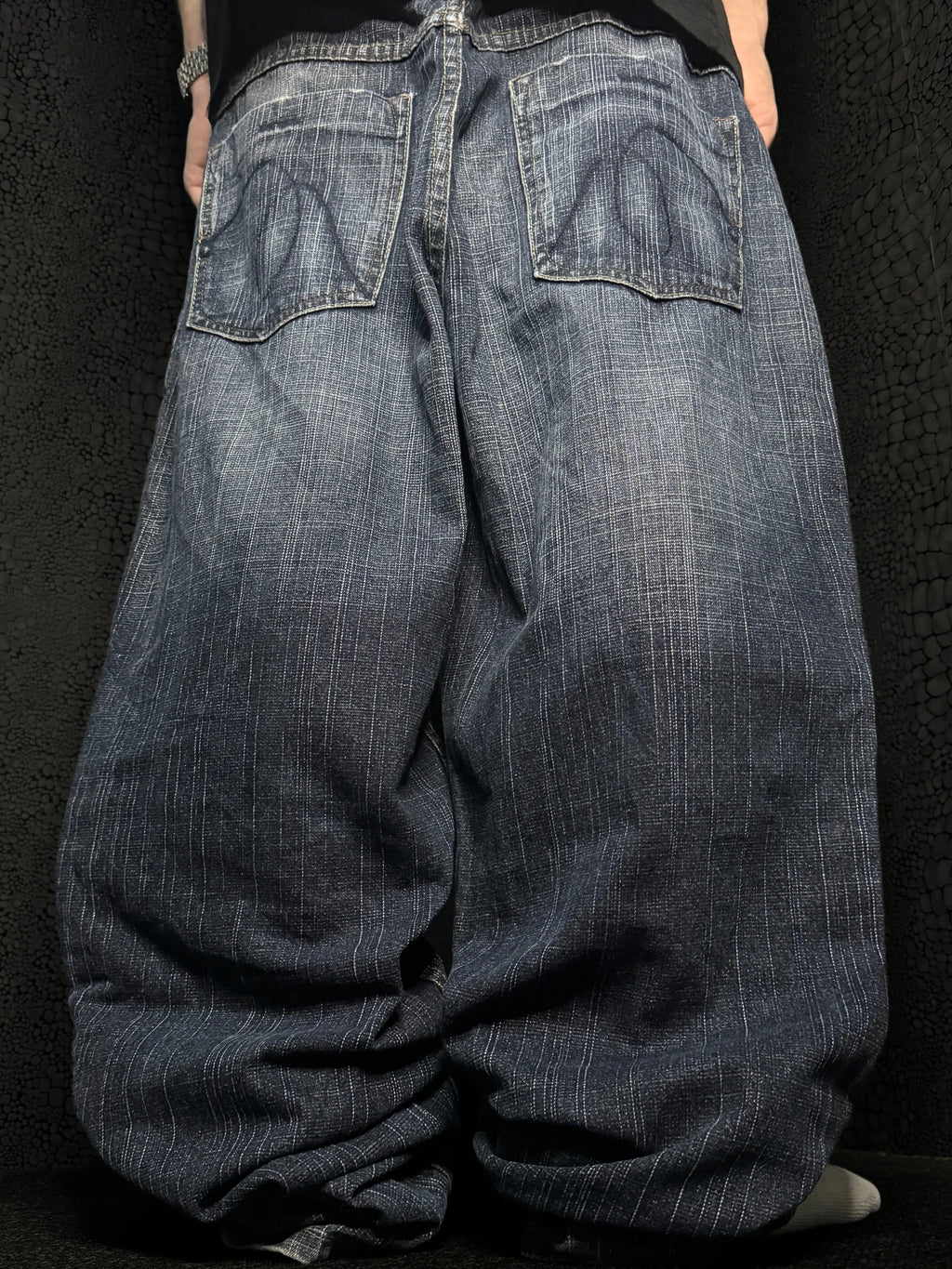 [V1176] Vintage y2k Vibes marineblaue baggy jeans