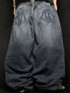 [V1176] Vintage y2k Vibes marineblaue baggy jeans