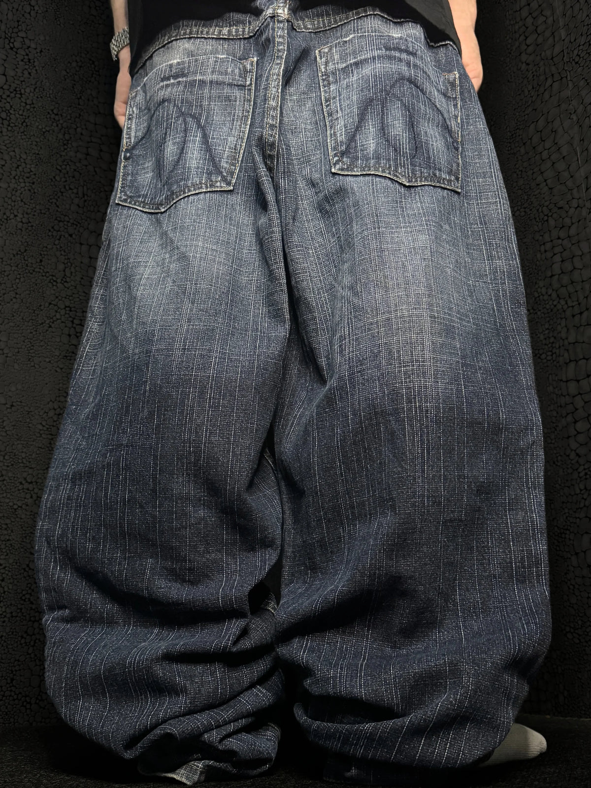 [V1176] Vintage y2k Vibes marineblaue baggy jeans