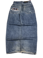 [V1177] Vintage y2k Wu Wear blaue baggy jeans