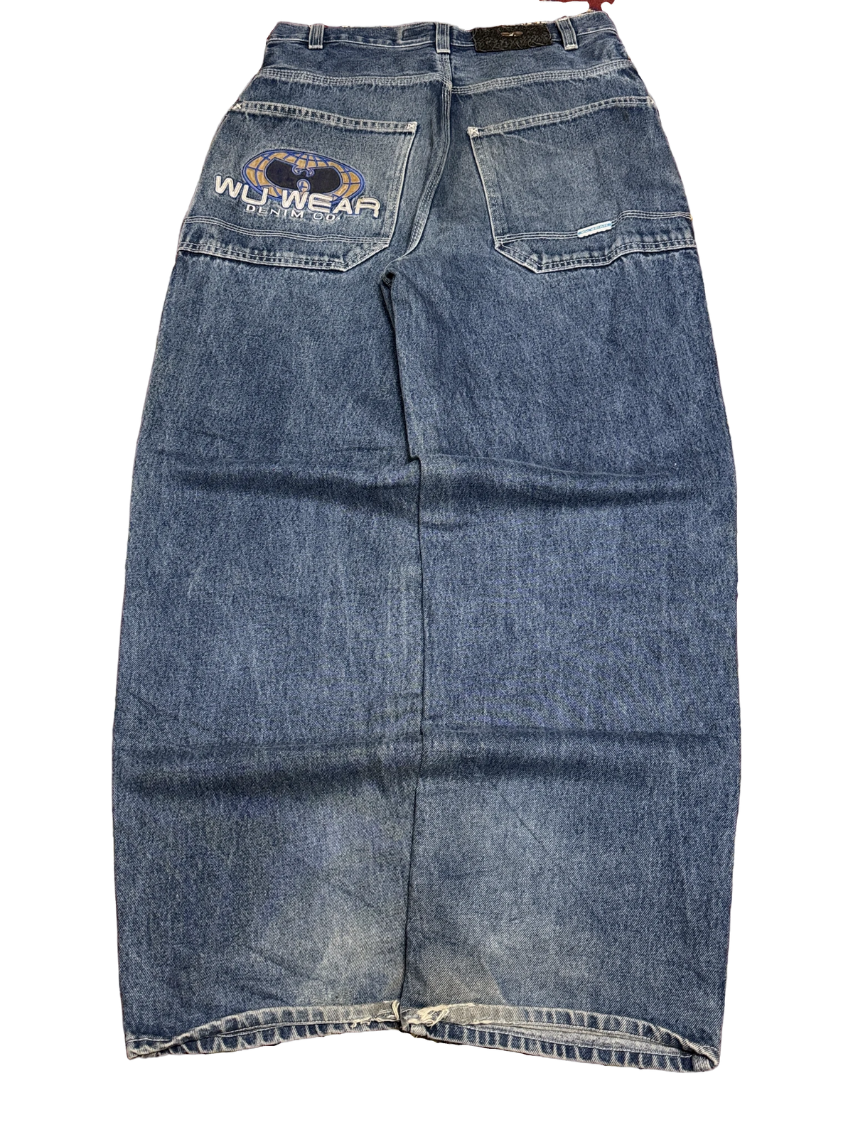 [V1177] Vintage y2k Wu Wear blaue baggy jeans