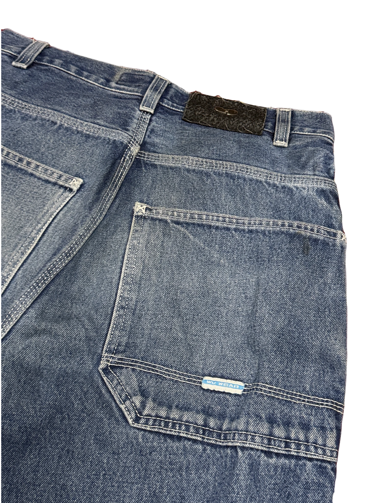 [V1177] Vintage y2k Wu Wear blaue baggy jeans