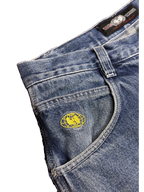 [V1177] Vintage y2k Wu Wear blaue baggy jeans