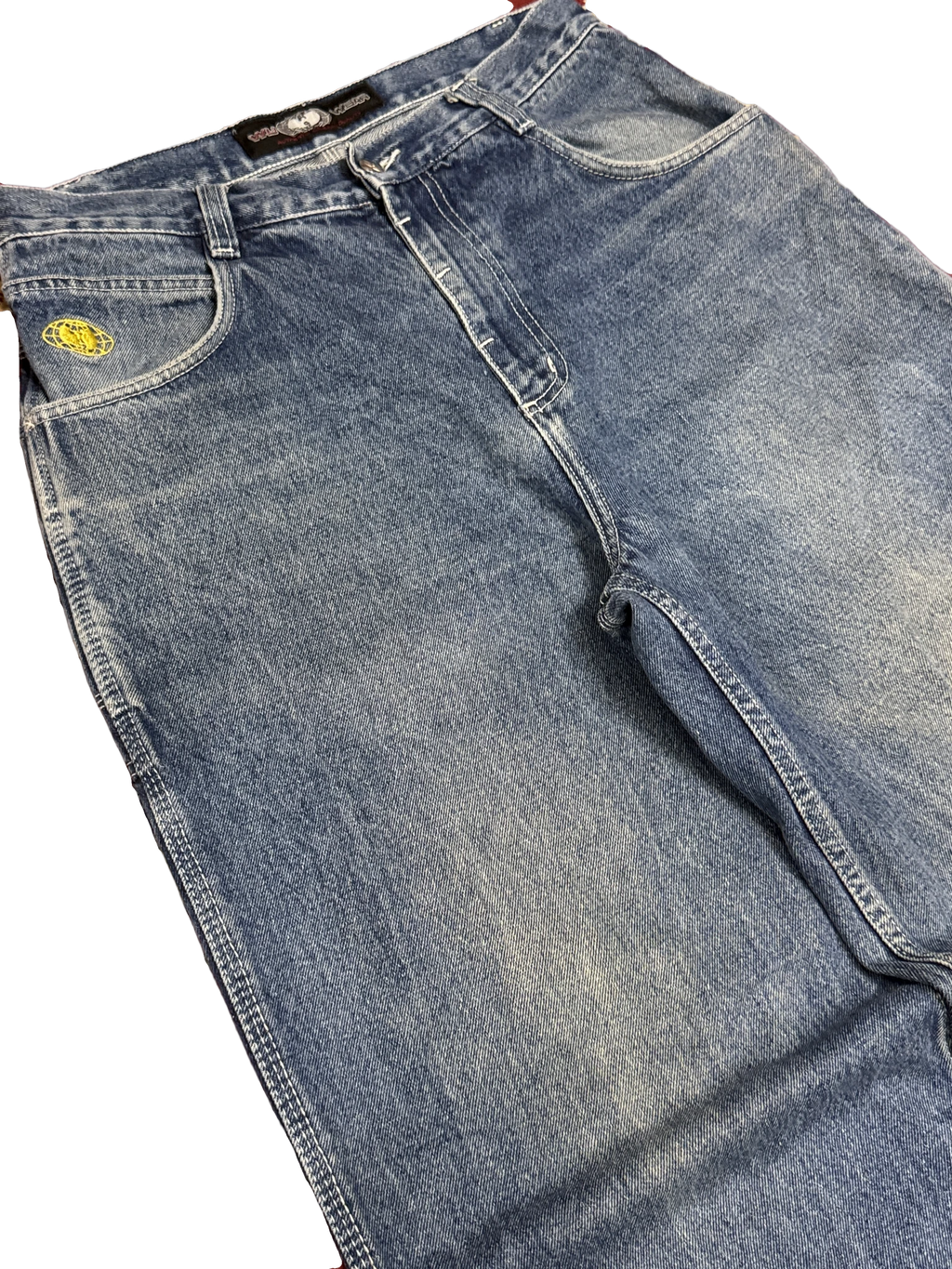 [V1177] Vintage y2k Wu Wear blaue baggy jeans