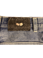 [V1177] Vintage y2k Wu Wear blaue baggy jeans