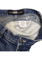 [V1177] Vintage y2k Wu Wear blaue baggy jeans
