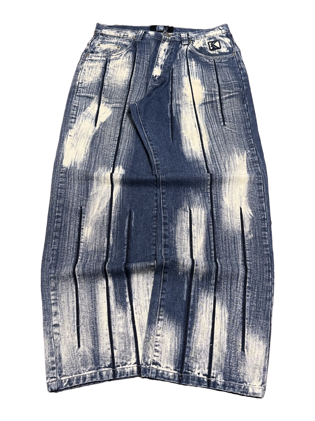 [V1179de] Vintage y2k Karl Kani blaue baggy jeans