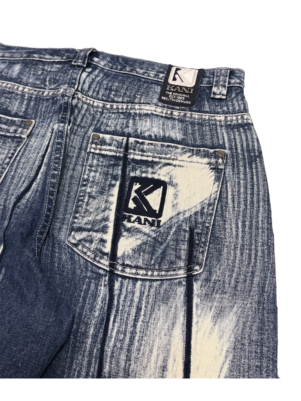 [V1179de] Vintage y2k Karl Kani blaue baggy jeans
