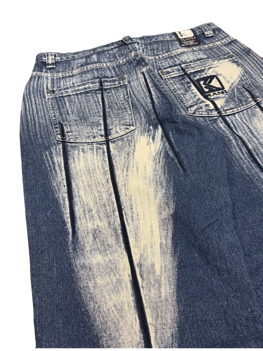 [V1179de] Vintage y2k Karl Kani blaue baggy jeans