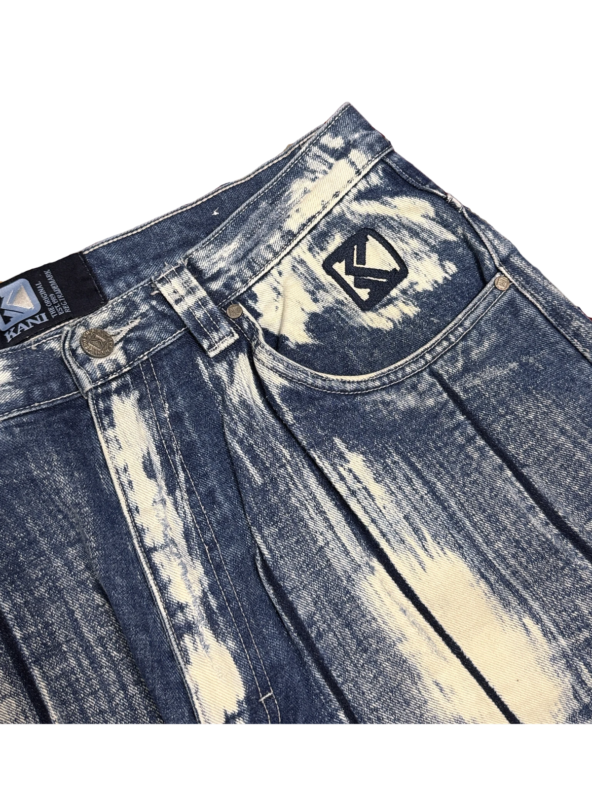 [V1179de] Vintage y2k Karl Kani blaue baggy jeans