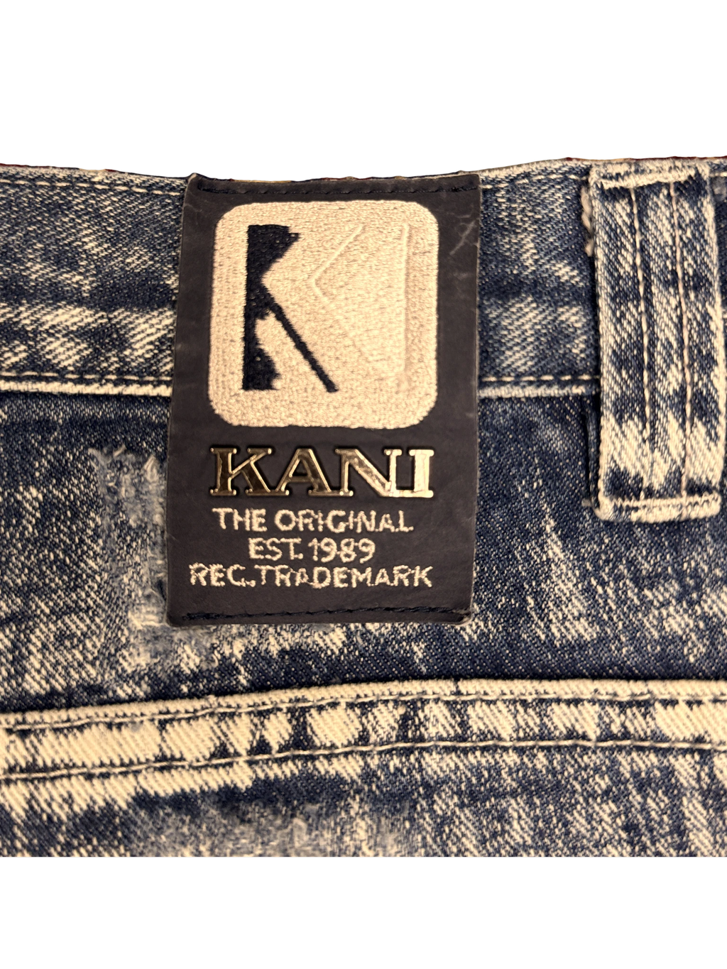 [V1179de] Vintage y2k Karl Kani blaue baggy jeans