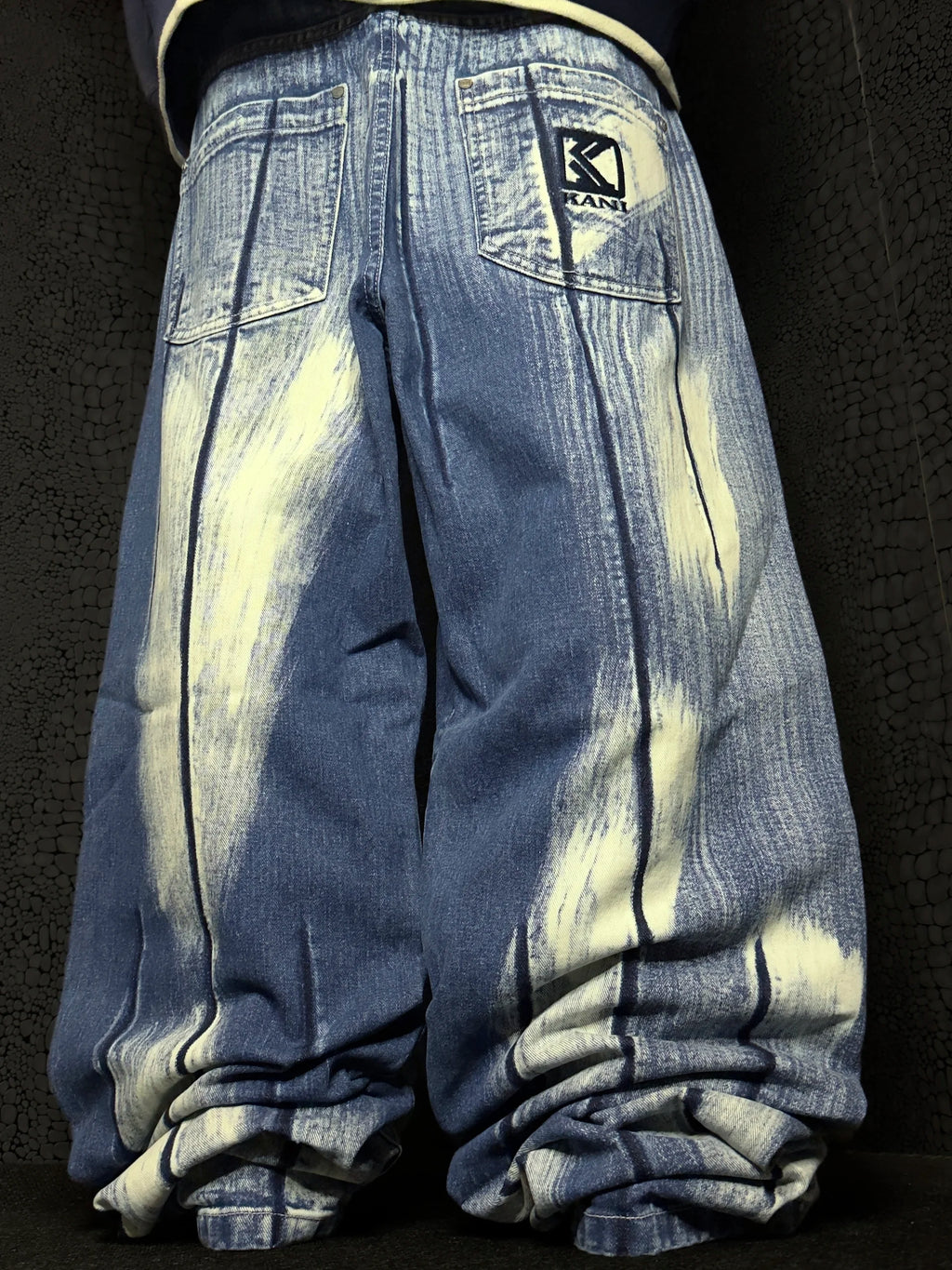 [V1179de] Vintage y2k Karl Kani blaue baggy jeans