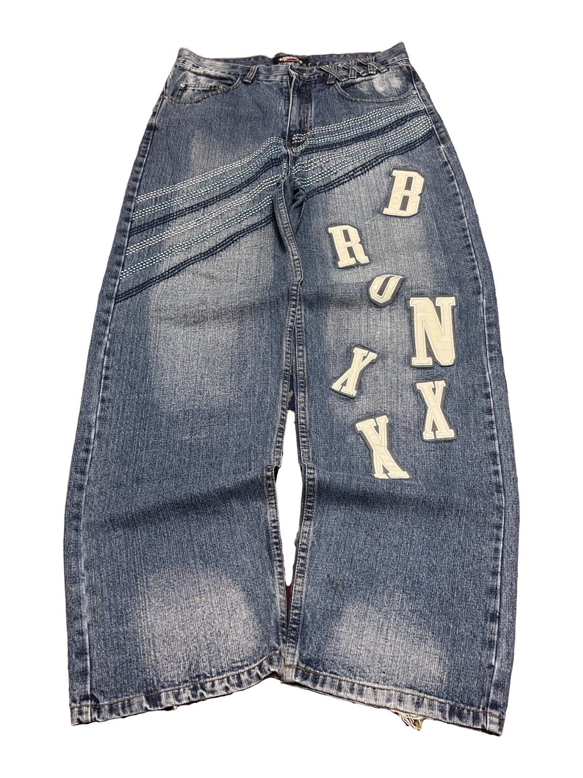 [V1181de] Vintage y2k Bronxxx blaue baggy jeans
