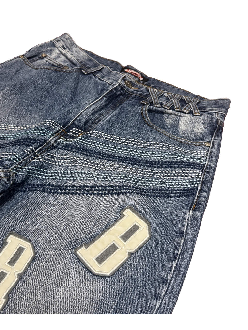 [V1181de] Vintage y2k Bronxxx blaue baggy jeans