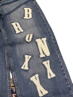 [V1181de] Vintage y2k Bronxxx blaue baggy jeans